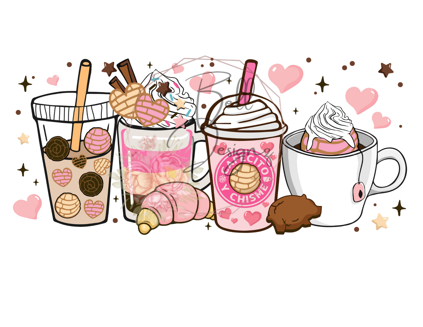 Cafecito and Chisme 16 oz Libbey Cold Wrap