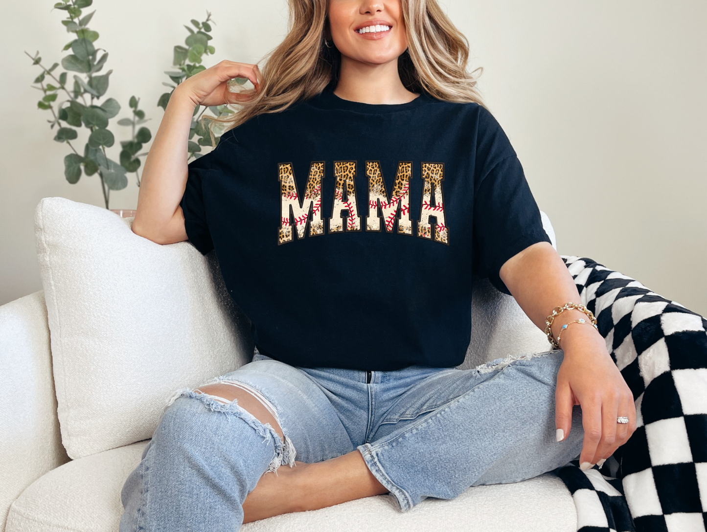 MAMA Baseball leopard print