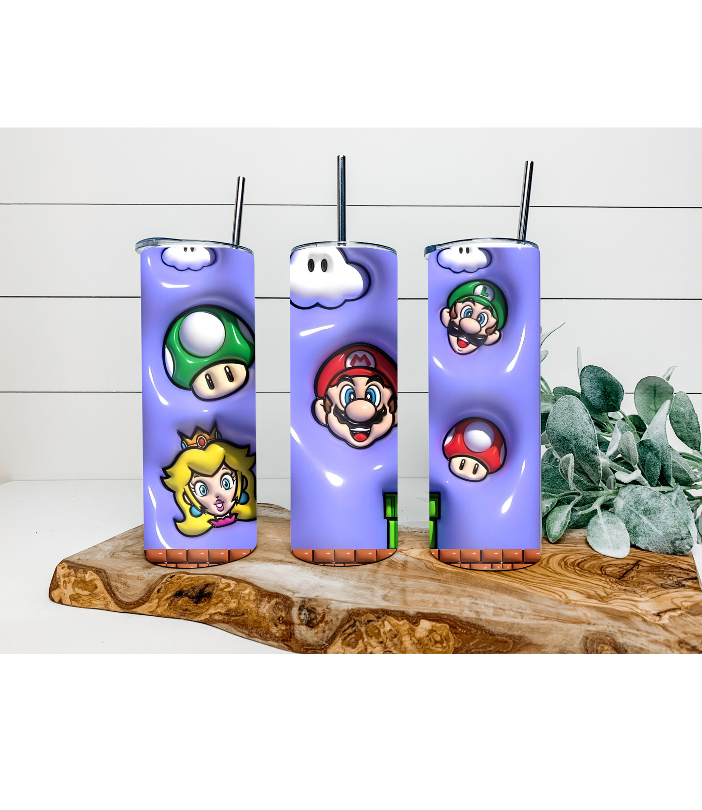 Mario Puff Sublimation Transfer for 20 oz Tumbler