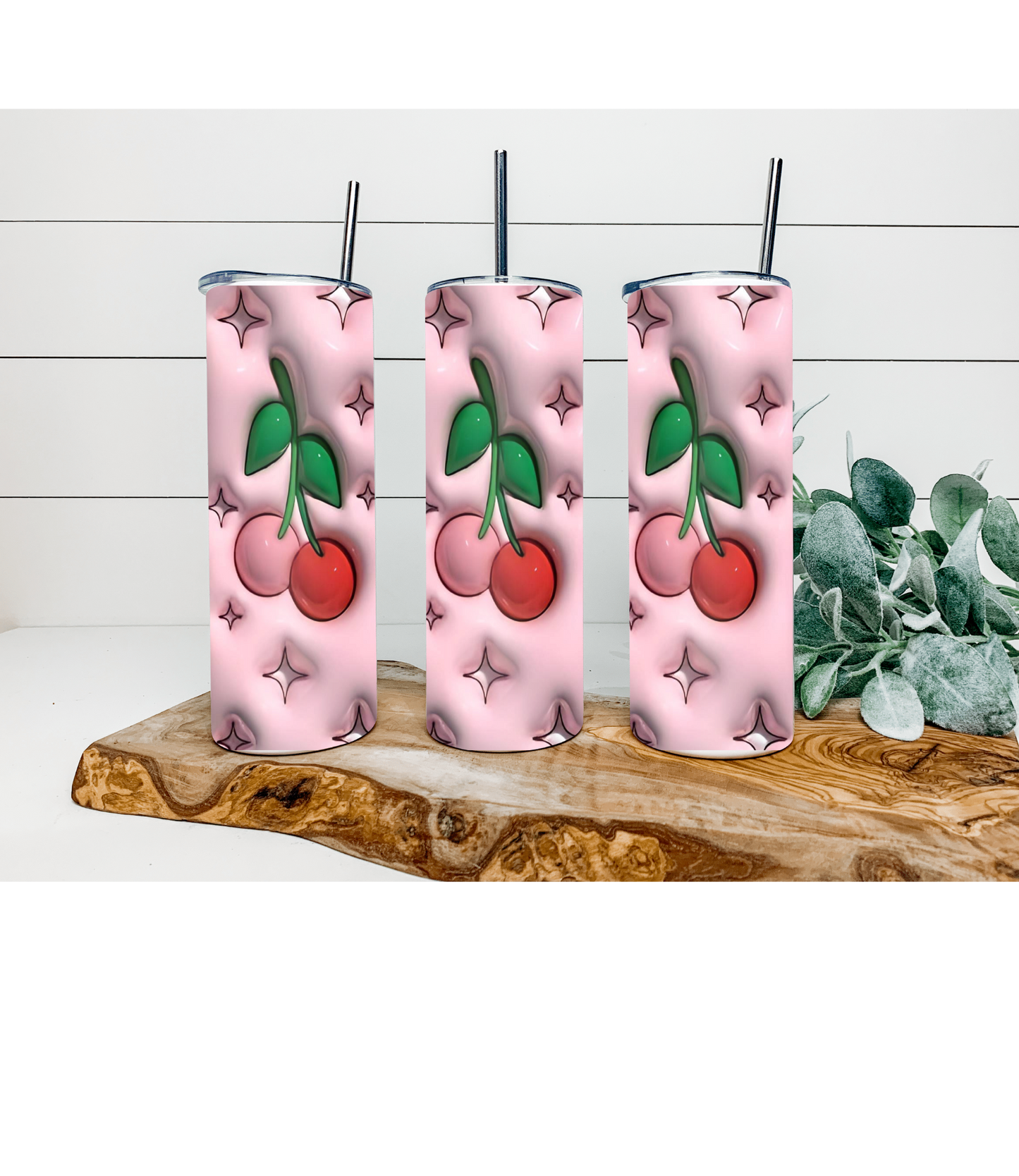 Cherry Puff Sublimation Transfer for 20 oz Tumbler