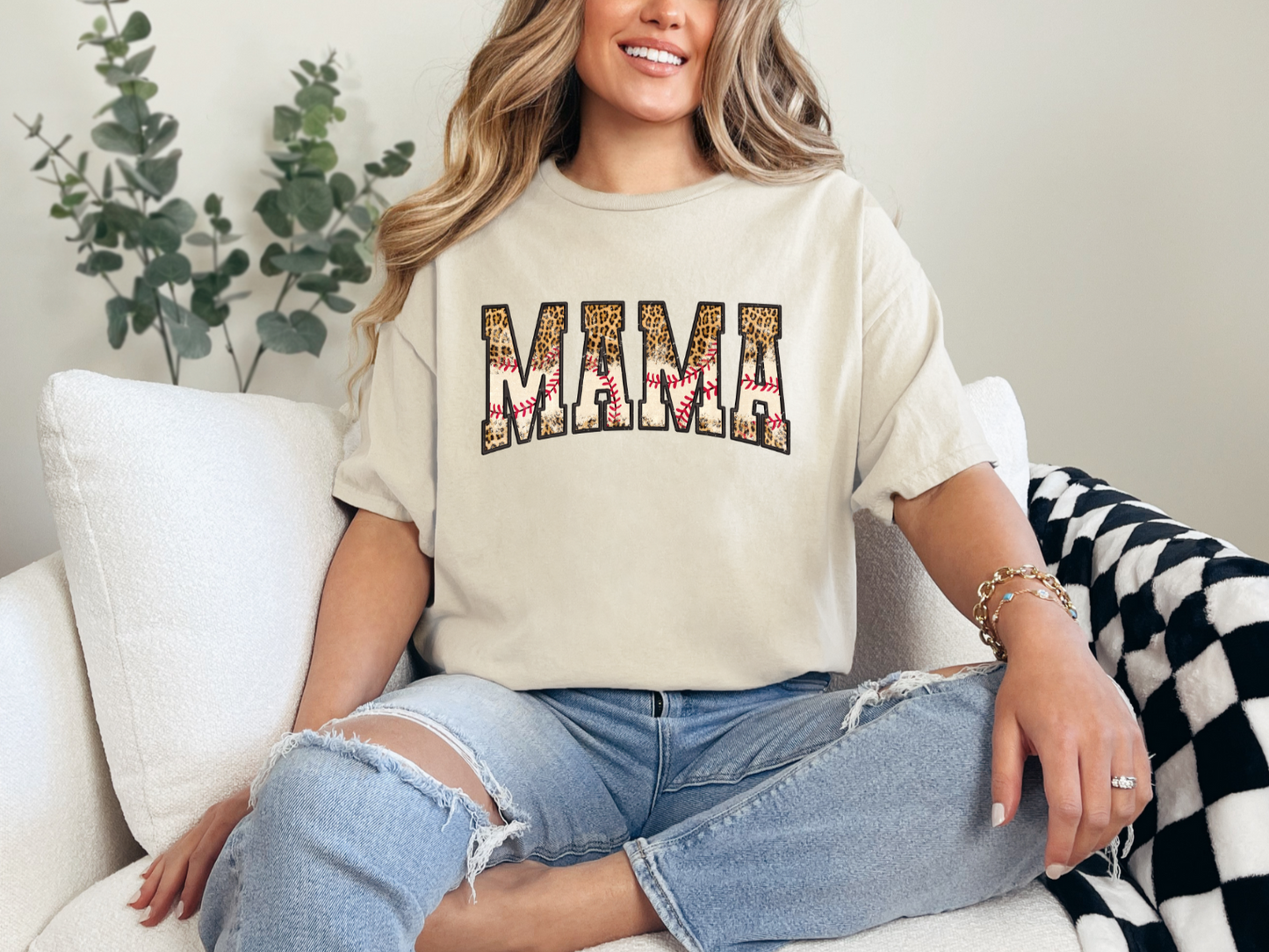 MAMA Baseball leopard print