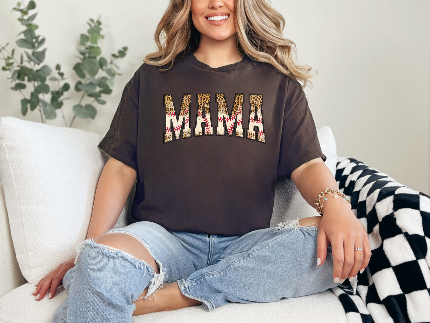 MAMA Baseball leopard print