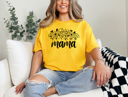 MAMA Floral butterfly Transfer