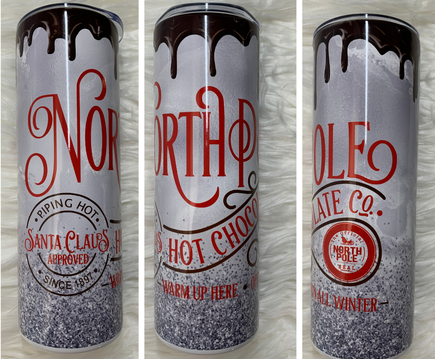 Chocolate North Pole 20 oz tumbler