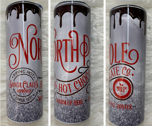 Chocolate North Pole 20 oz tumbler