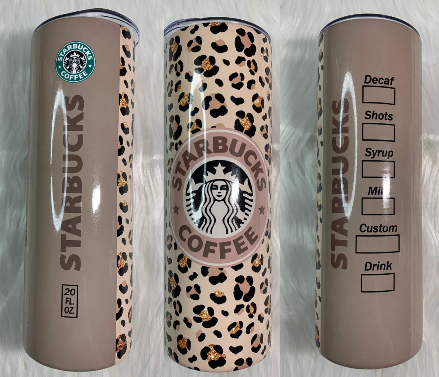 Brown Starbies 20 oz tumbler