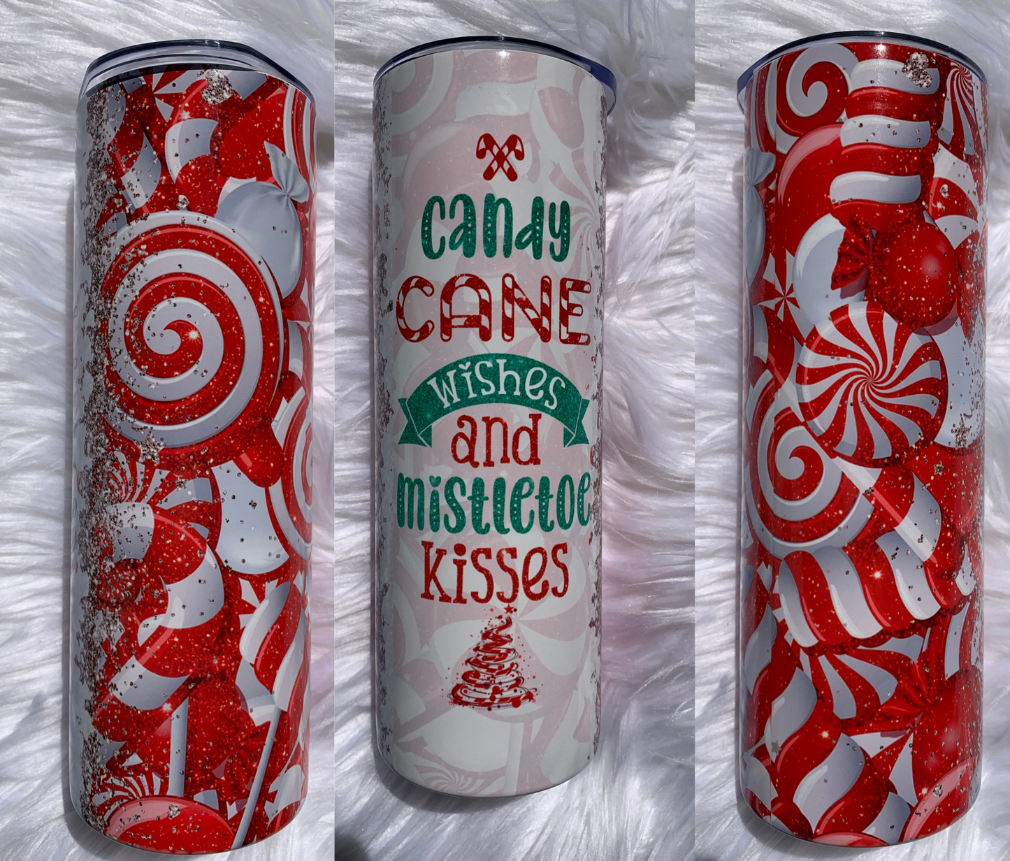 Candy Cane Wishes 20 oz tumbler