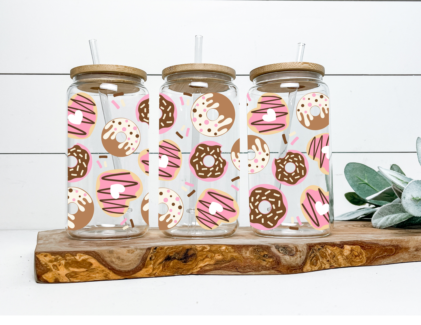 Heart Donut Sprinkles 16 oz Libbey Cold Wrap